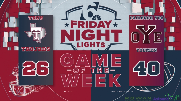 Friday Night Lights Game of the Week | Troy vs. Cameron Yoe — KCEN (Central Texas), New York Sports news